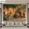 2D Cozy Stone Courtyard Photography Backdrop Mediterranean Background