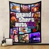 GTA VI Tapestry Wall Hanging, Grand Theft Auto 6 Poster Art, Gamer Wall Decor for Bedroom Living Room Dorm