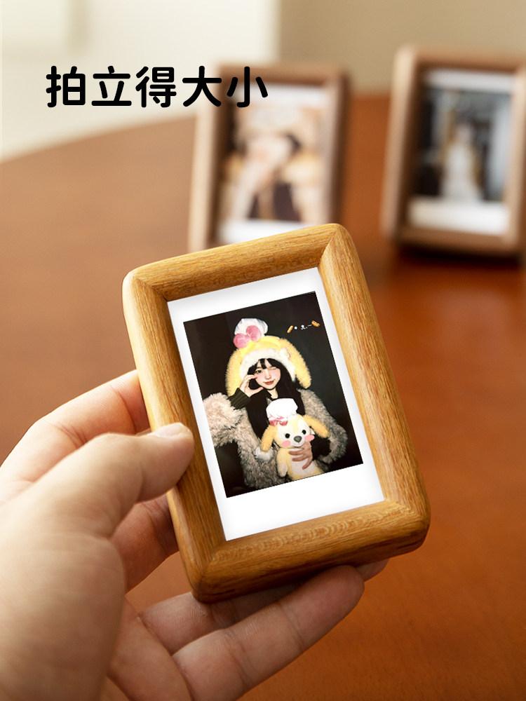 Mini Portafoto Piccolo da 3 Pollici con Supporto da Tavolo, per Foto Polaroid, Anniversario di Coppia, Regalo di Matrimonio Compleanno, Decorazione per la Casa