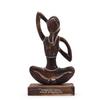 Antique Wooden Yoga Sculpture, Cow Face Pose Figurine
