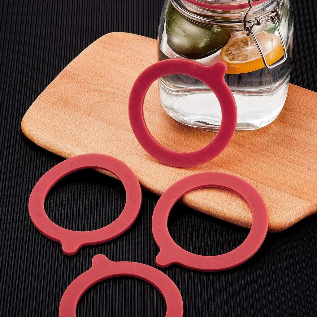 8 Pieces 3.75 Inches Silicone Jar Gaskets Replacement Silicone Seals Airtight Gasket Sealing Rings for Regular Mouth Canning Jar