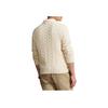 Polo Ralph Lauren SS22 Solid Logo Embroidered Cable Knit Crew Neck Sweater Men sweater Beige 710775885-024