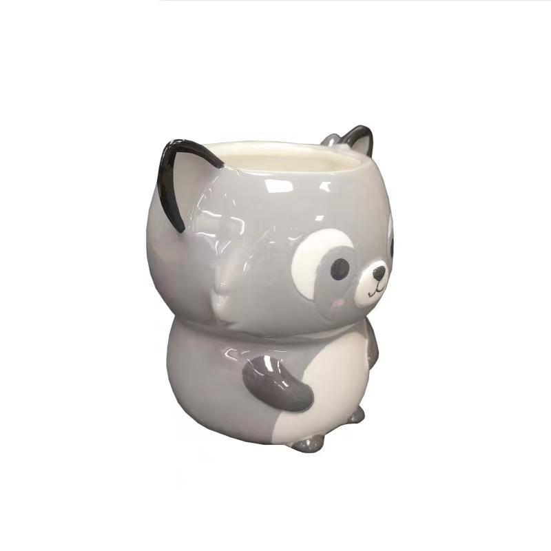 3D Keramický hrnek s mývalem - Roztomilý hrnek s výrazem zvířete