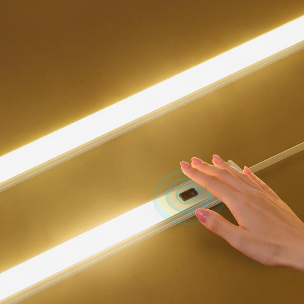 Under-Unit Light Kitchen LED Cabinet Light Bar Aluminium Bright Light Strip Non-Contact Motion Sensor Lamp For Cupboard Counter