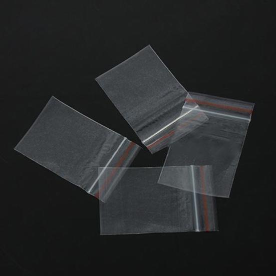 100 vnt. uždaromi plastikiniai maišeliai su savaime užsispaudžiančiu uždarymu, permatomi polietileno maišeliai papuošalams laikyti