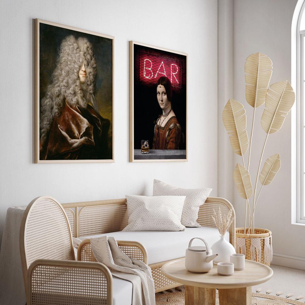 Set of Two Posters Portraits Painting