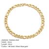 Emanco Ornament Supply Fashion Stainless Steel Accessories Ins Gold Plated Necklace Ladies Clavicle Chain Figaro Necklace