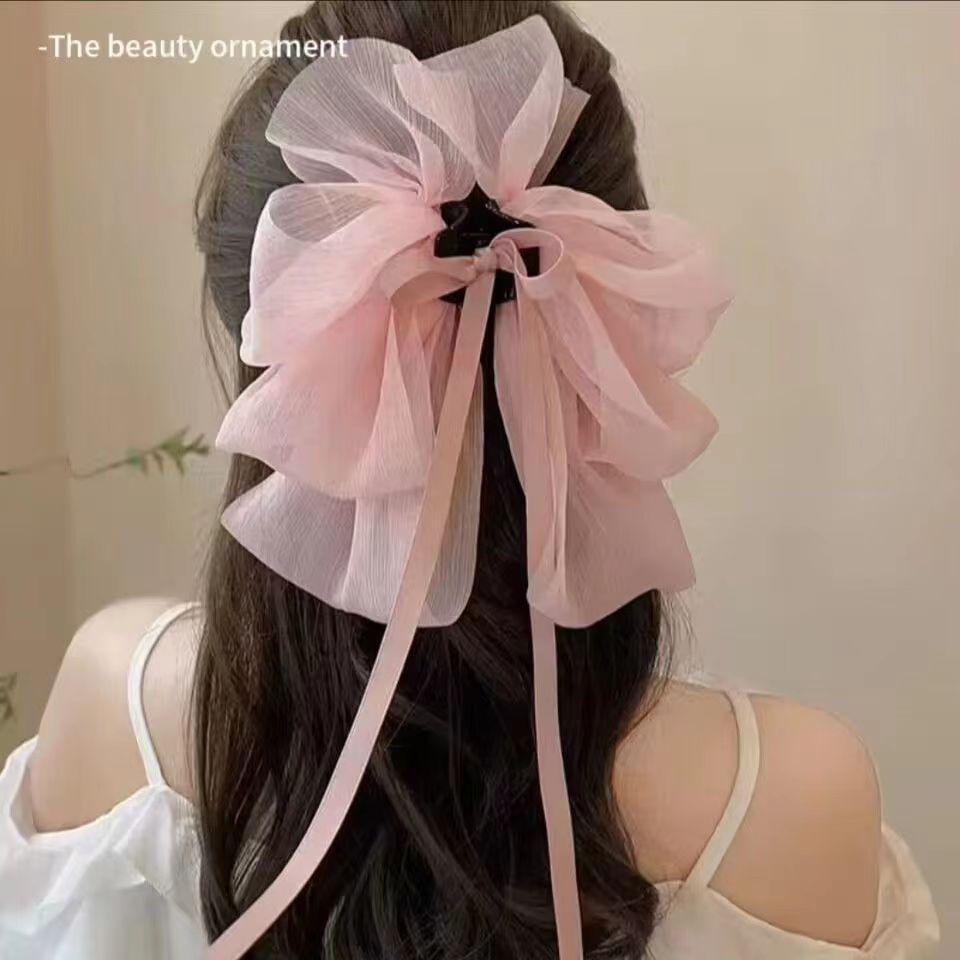 Women's Bowknot Hairband: New Ponytail Ribbon Headdress with Polka Dot Design