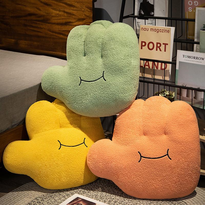 Palm Throw Pillow Plush Toy Girl Bedroom Tatami Seat Cushion Sofa Pillow Balcony Reading Thickened Pad