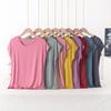 Summer Top for Moms Solid Color Ladies' Loose Fit Modal T-Shirt  Plus Size Round Neck Short Sleeve T-shirt