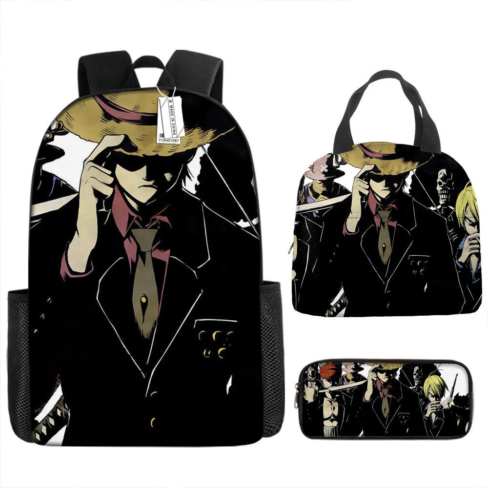 ONE PIECE Luffy One Piece Schoolbag Campus Primary School Students Nautical King Backpack Lightweight Large Capacity Computer Bag