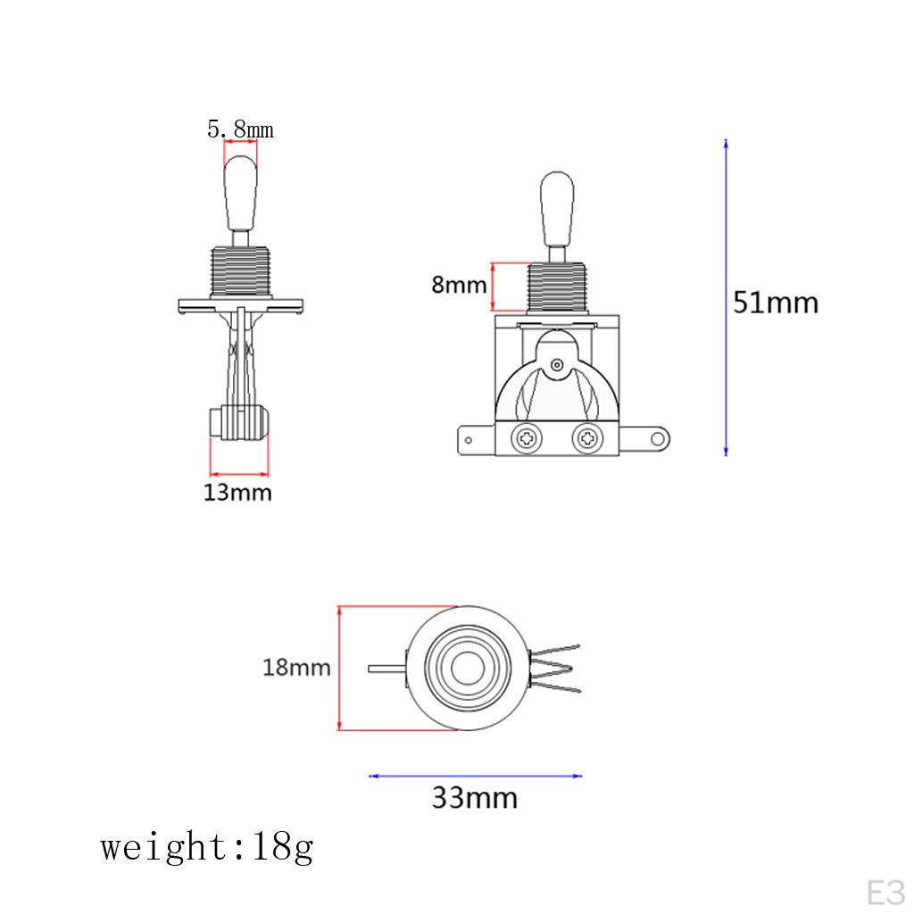 Rocker Switch Selector Replacement Electric Guitar