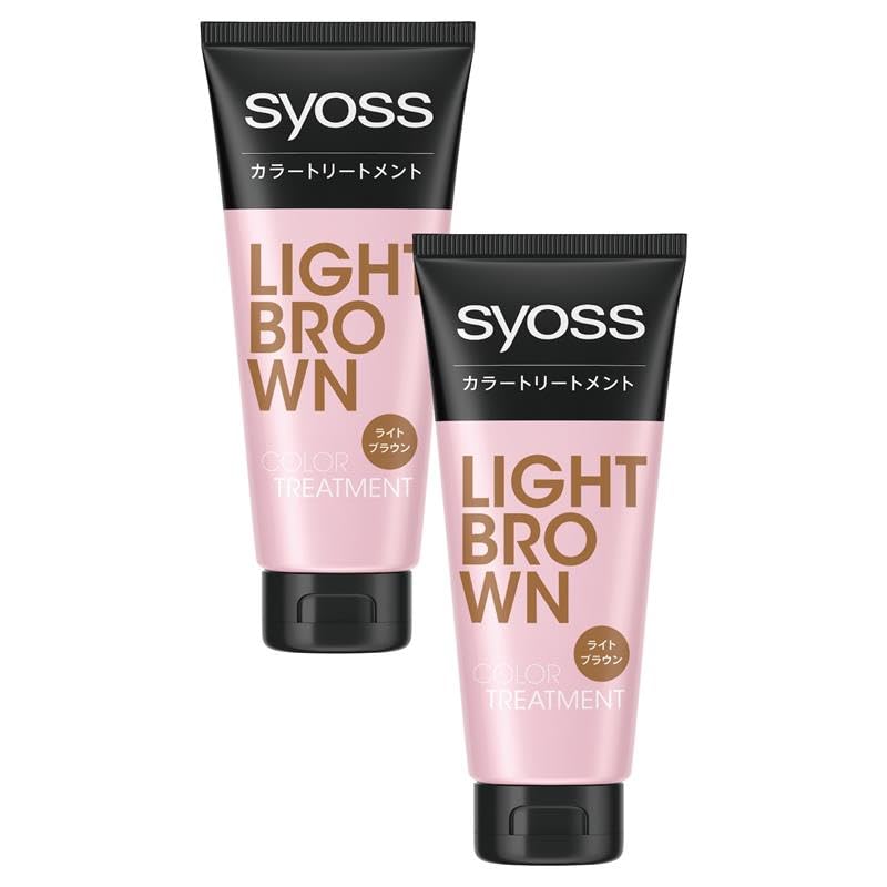 Syoss Color Light Brown 2 Pack Bonus Gray Hair In Just One Easy and 180g [Sios Treatment] + [Dye Application, Time-saving] (x 2)