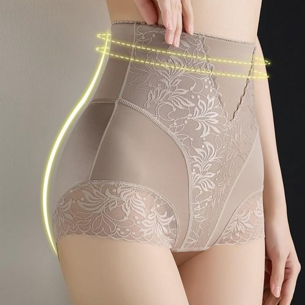 Lace Flowers Postpartum Body Shaper High Waist Tummy Control Underwear Postpartum