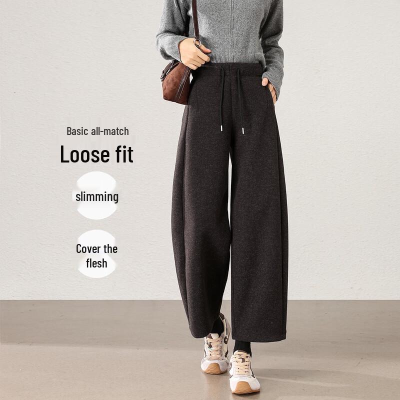 

TERRE BLEUE Women s Wool Blend High-Waist Wide-Leg Pants 26