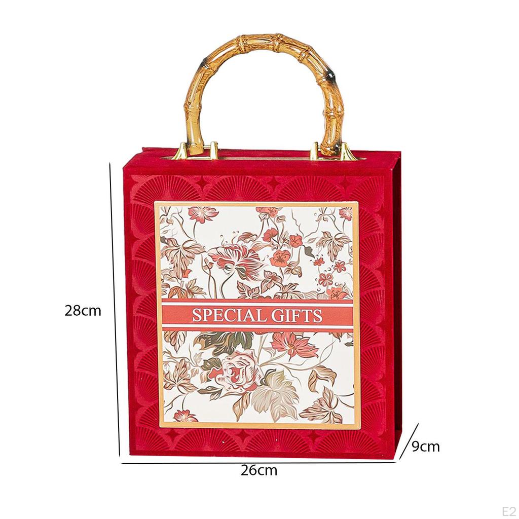 Brautjungfern-Geschenkbox Hochzeits-Süßigkeiten-Dekoration Geprägte Blume Gedruckt Andenken