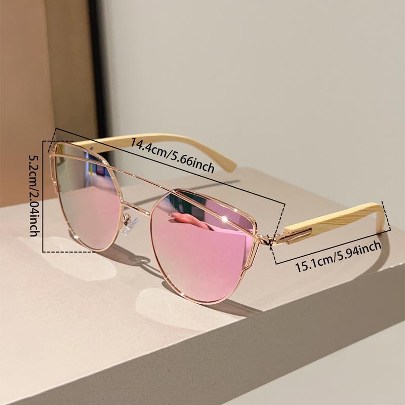 Vintage Cat Eye Sunglasses Women New In Fashion Mirror Shades Trendy Double Bridge Luxury Brand Design Sun Glasses