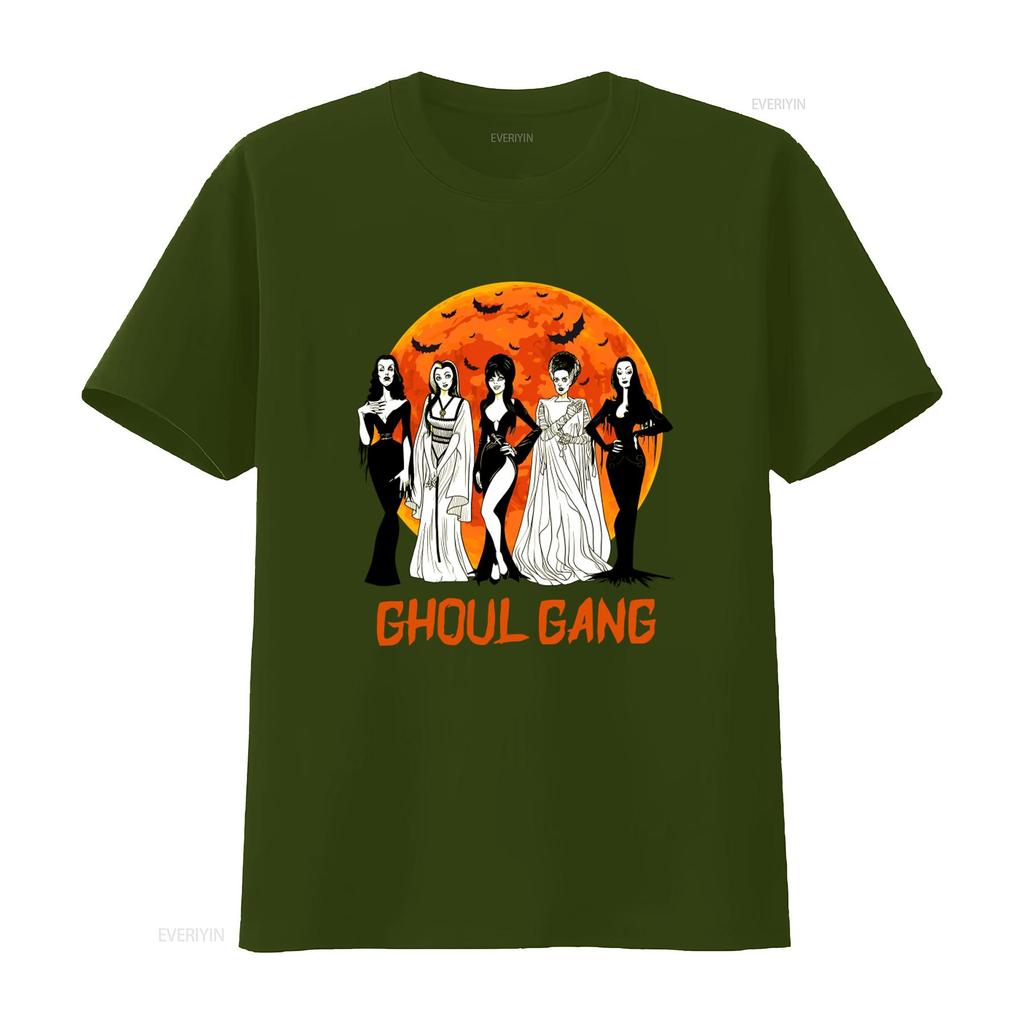 Motherhood Ghoul Gang Halloween Vintage T Shirt Morticia Adams Lily Munster Bride Of Frankenstein Retro Horror Design vintage