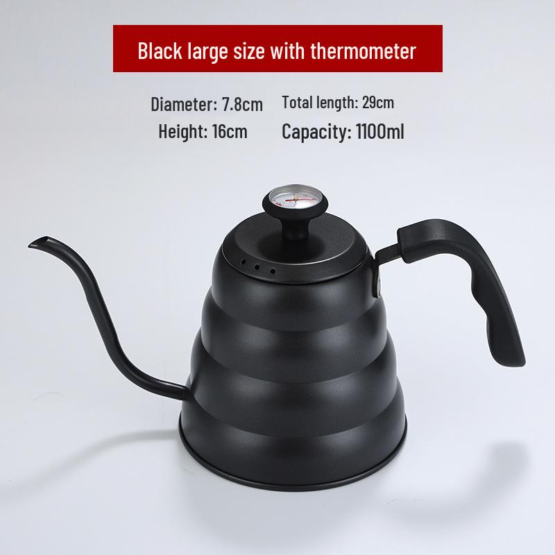 Bollitore da Caffè Teflon Cloud Pour-Over: Acciaio Inossidabile 304 Stile Giapponese con Manico con Display della Temperatura