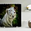 Lion Pattern 3D Printing Shower Curtains Home Decor Multi-size Grey Shower Curtain Animal Waterproof Bath Screen for Bathroom