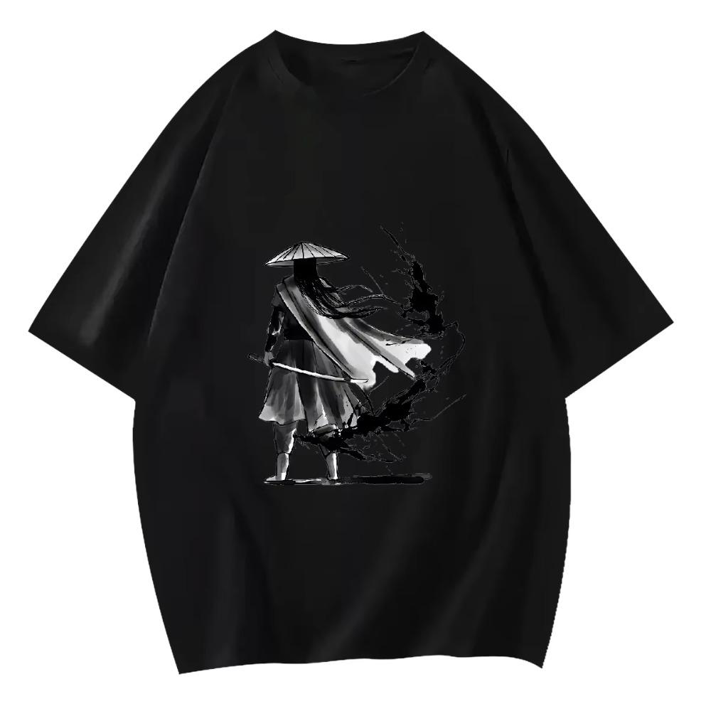 

Мужская футболка из 100% хлопка, свободные футболки 2024, дышащие топы в стиле Y2K, одежда в стиле хиппи, уличная одежда, Харадзюку, футболка с коротким рукавом XXXXXL чёрный