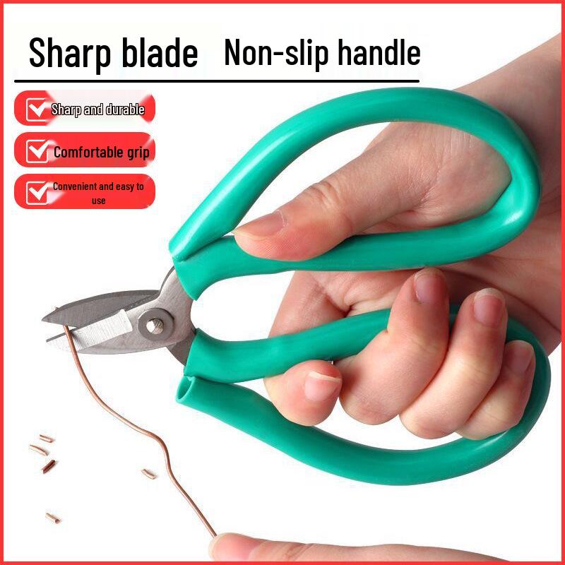 Dragon Phoenix Handmade Carbon Steel Wedding & Jewelry Wire Cutters - Green Handle Alloy Scissors Green Handle Scissors (Small)