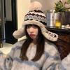 New Pompom Warm Hat Warm Windproof Pullover Cap Coldproof Beanie Hat for Outdoor Cycling Skiing