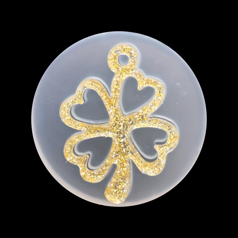 

1 шт. Форма для кулона из зеркальной кристаллической смолы, Подвеска-шарм в виде четырехлистного клевера, Силиконовый аксессуар для изготовления ювелирных изделий своими руками, Материалы для рукоделия для бисероплетения и шитья прозрачный