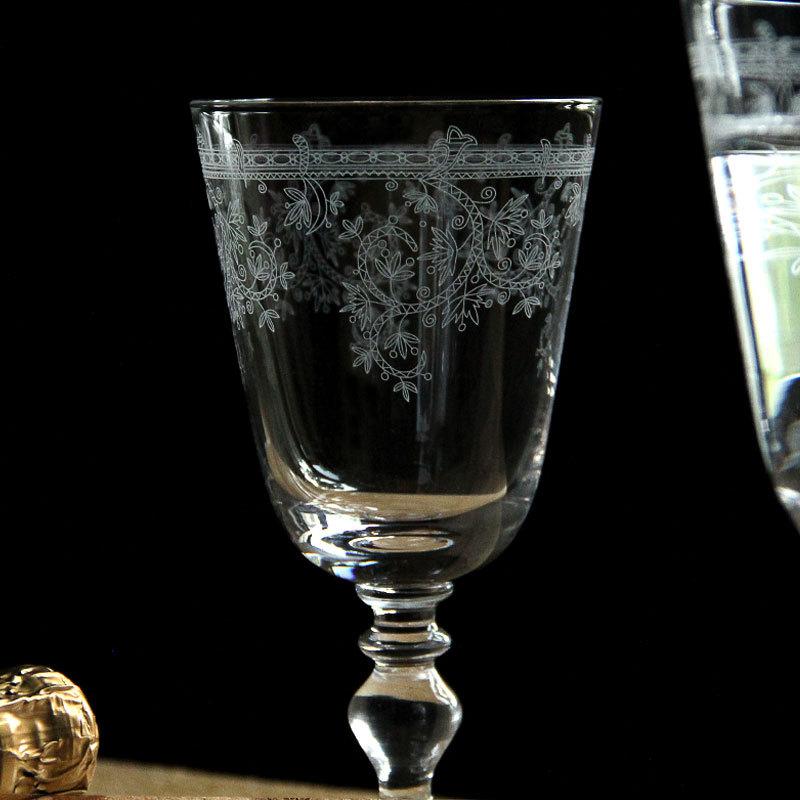 French Style Vintage Pattern Engraved Crystal Glass Highball, Restaurant Wine, Beverage Juice,red Wine Cups, Exquisite Tableware 330ML