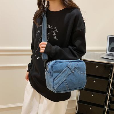 Denim Kleines Quadratische Tasche Damen Umhängetasche Umhängetasche