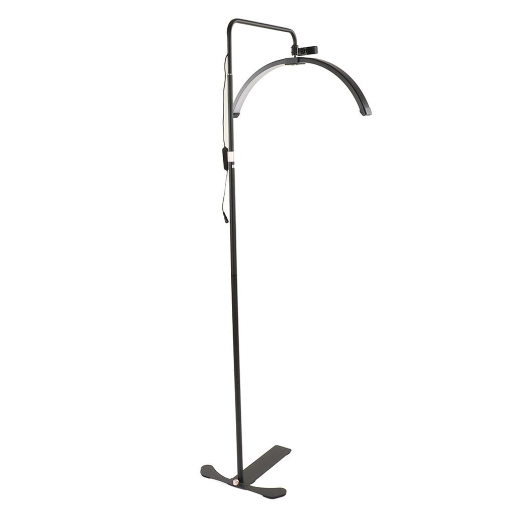 LED-Halbmond-Stehleuchte, ferngesteuert, Aluminium, verstellbar, stehende Wimpernlampe für Wimpernverlängerungen