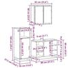 VidaXL Ensemble de meubles de salle de bain 3 pcs Chêne marron, armoire de salle de bain, placard de salle de bain, meuble 3300974
