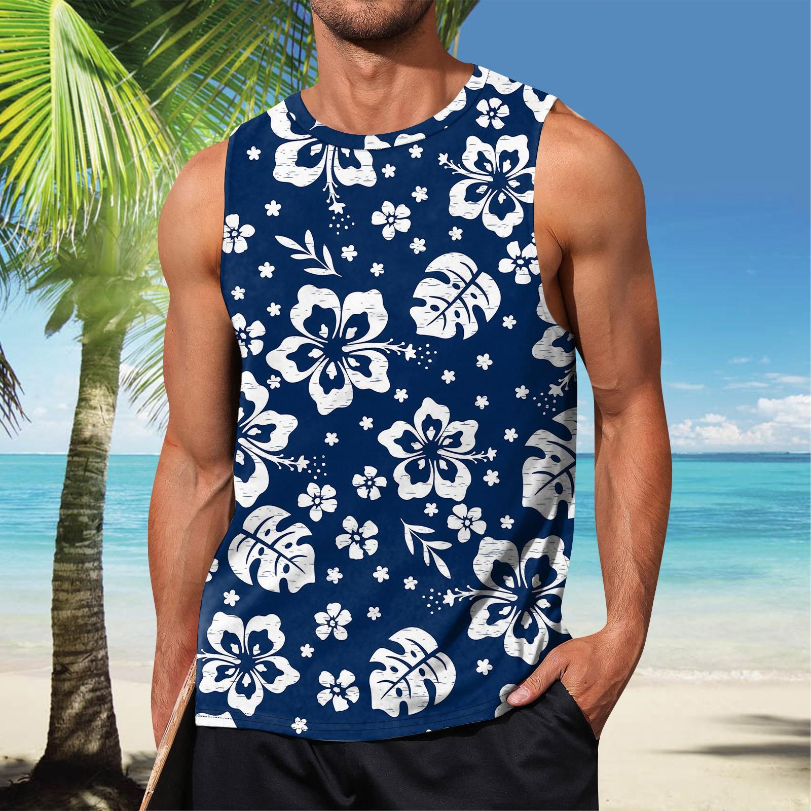 

Летний мужской однотонный поглощающий пот дышащий жилет без рукавов с принтом и расширяющимся плечом M тёмно-синий