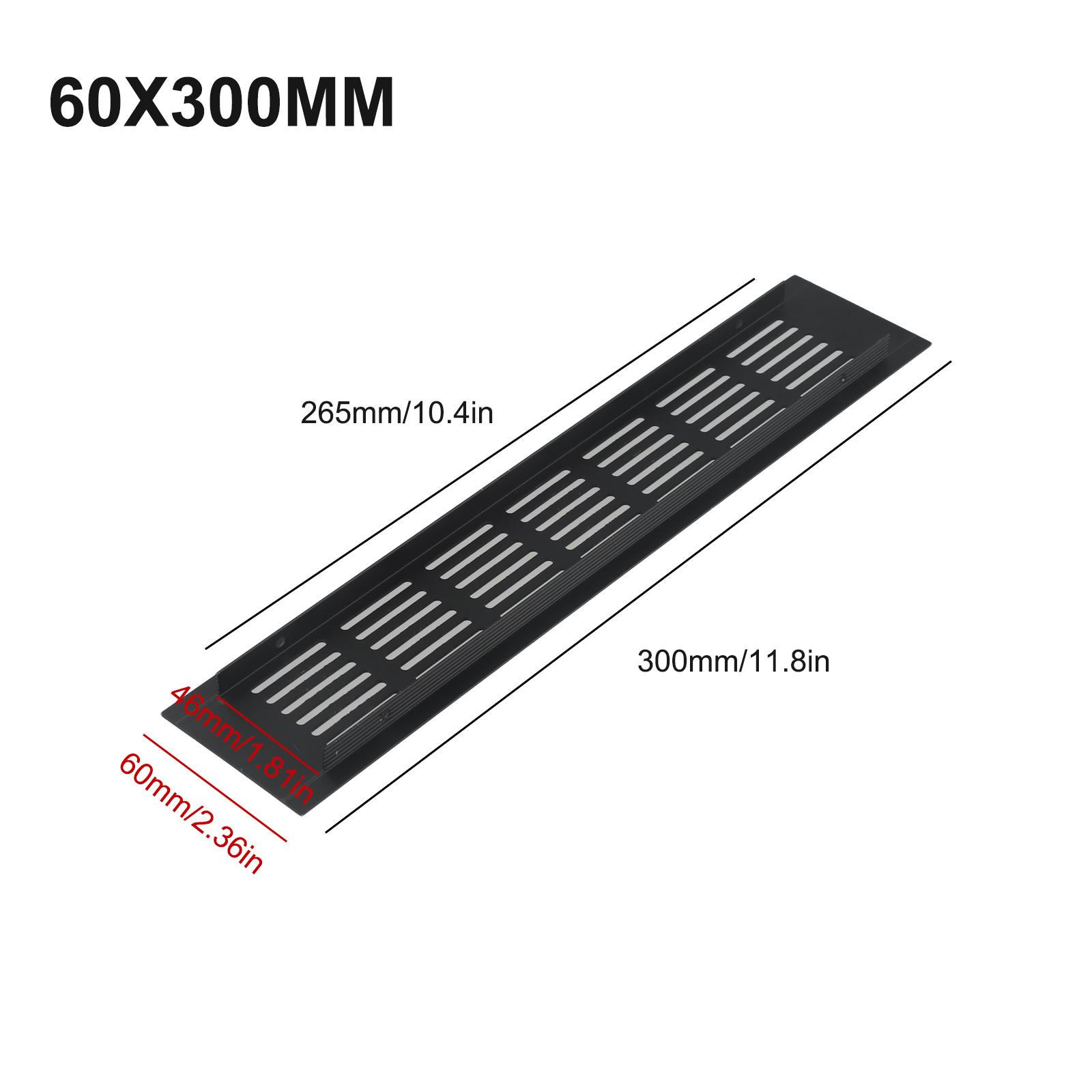 

Вентиляционная решетка 60 мм, решетка воздухозаборника, алюминиевый сплав 60x300mm