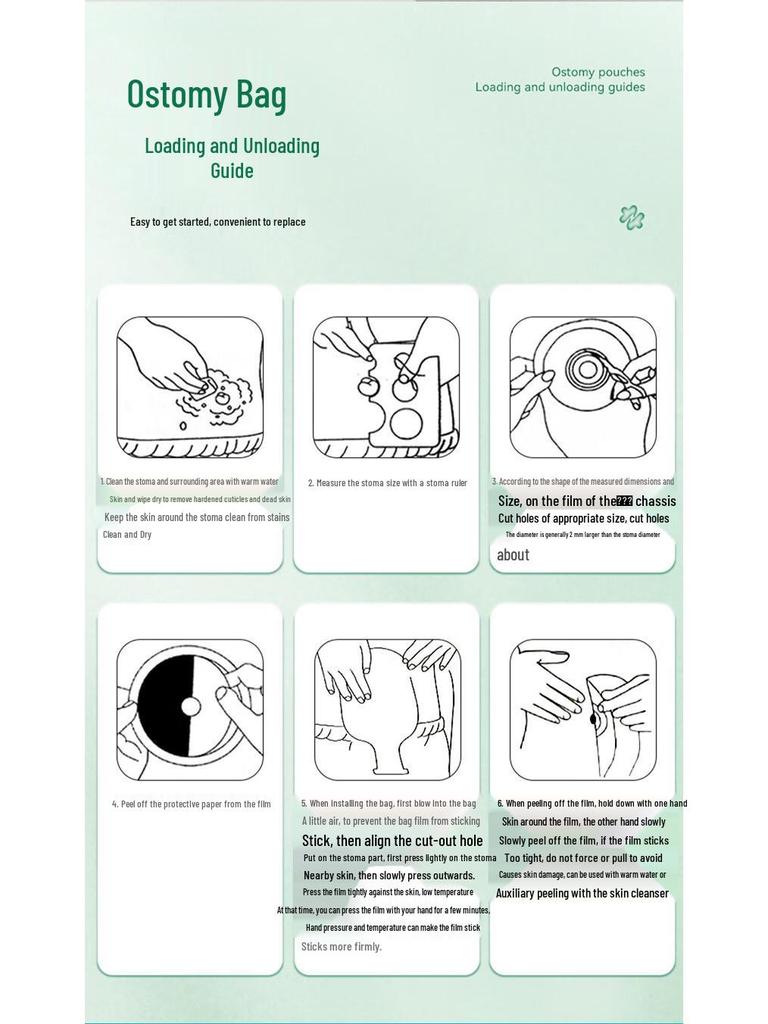 Disposable Ostomy Bag for Rectal Stoma Care