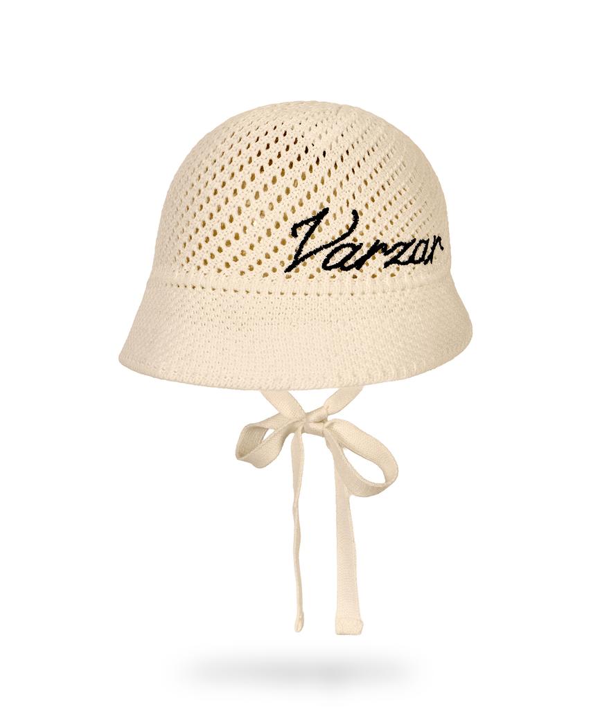 Bajal New Wave Bazal Punched Knit Bonnet Hat Natural