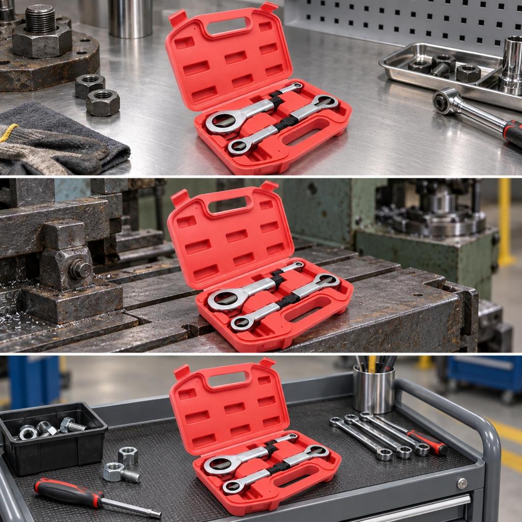 4 Pieces Nut Splitter with Carrying Case Portable for Workshop