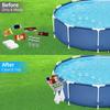 Poolside Storage Basket with Pool Cup Holder, Thickened Plastic Pool Basket for Above Ground Pool Accessories, Outdoor Swimming