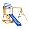 Children's Playground - GINGER HOME 4 In 1 - 1.8 M Slide - 2 Swings - Climbing Structure & Net