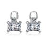 925 Sterling Silver Earrings for Women Original Charm Double Hoop Earrings Pave CZ Fine Engagement Anniversary Jewelry E557