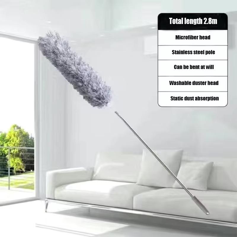 2.8-Meter Retractable long-Handled Fiber Duster For Household Cleaning And Dust Removal Electrostatic Dust Removal Set