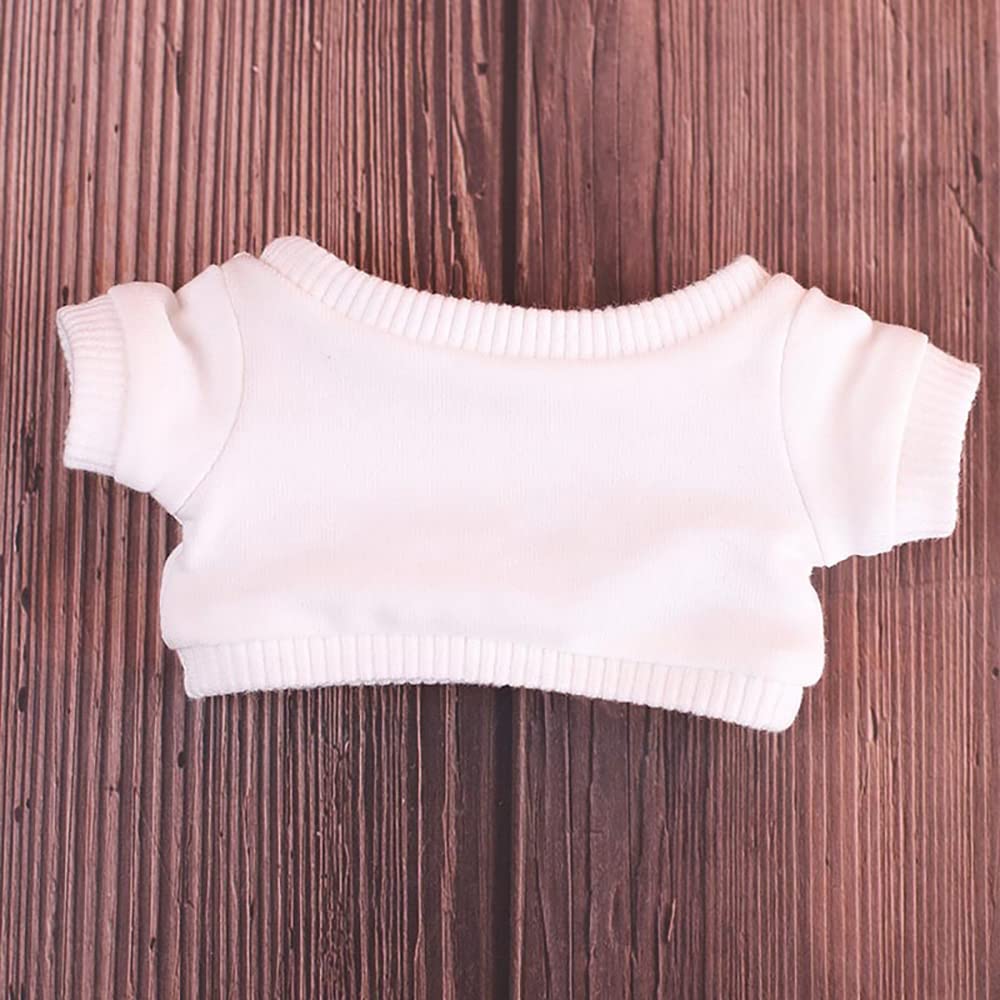 Niannyyhouse 20cm Ubranka dla lalek, Bawełniane ubranka dla lalek, Kurtka i spodnie, Ubranka dla lalek bobasów, Przebrania dla pluszowych zabawek (Biały)