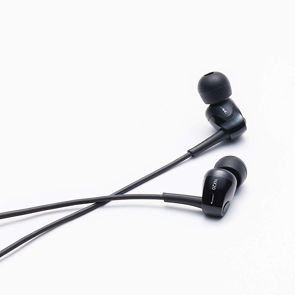 Radius HP-NX20 Hi-Res Audio Earphones: NeEXTRA Series FLW Structure Driver, High-Res Audio, Wired, In-Ear Earphones, HP-NX20K (Black)