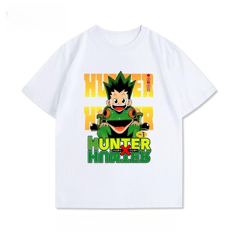 2026 New Hunter X Hunter Retro Anime Print Tshirt Short Sleeve Tshirt Mens and Womens Tshirt Mens Tshirt