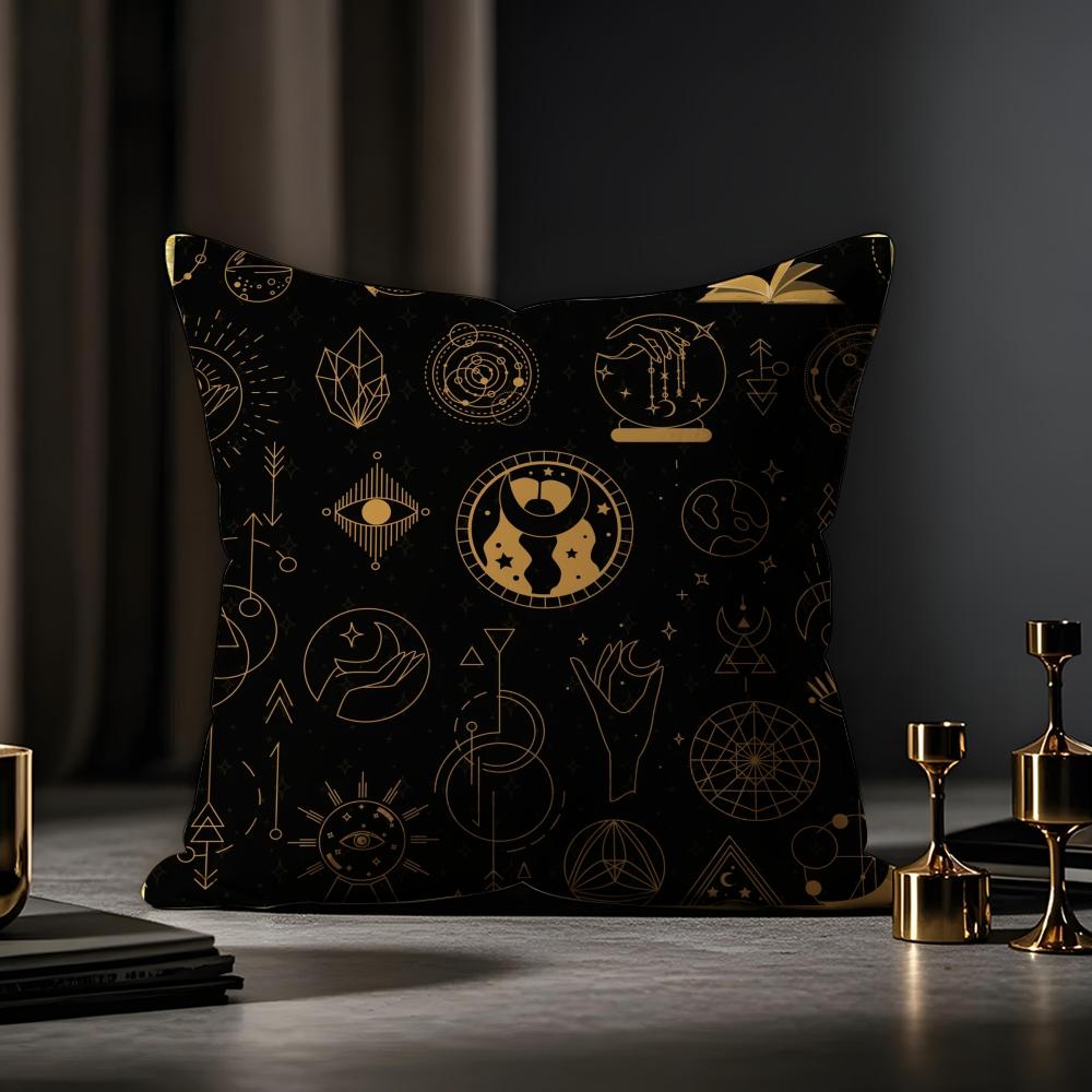 Eid Al-Fitr Cushion Cover Anti-dustmite Pillowcase Invisible Zipper Silky Short Plush Sofa Cushion Cover