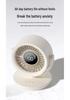 Portable Digital Display Desk Fan: Long Battery Life, Compact, for Student Office Use, New Style Air Circulation.