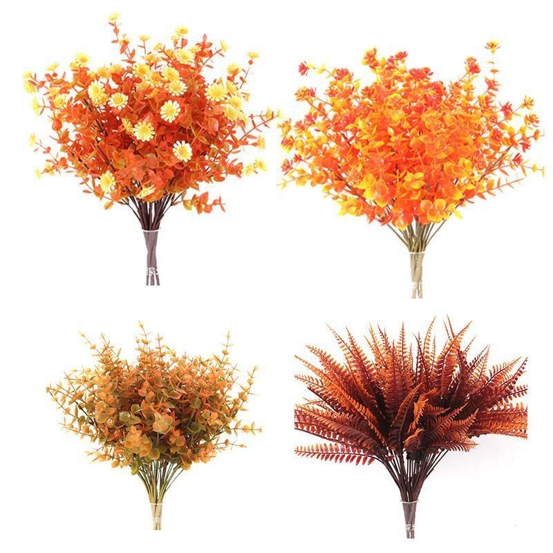 Decorazione Casa Creativa 1 Mazzo Fiori Artificiali Autunnali Decorazione Giardino Esterno Bouquet Fiori Autunnali per Ringraziamento Matrimonio