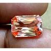 8-10 Ct Natural Padparadscha Sapphire Emerald Cut Beautiful Certified Gemstone
