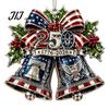 Patriotic Christmas Tree Snowflake Ornaments 250 Anniversary USA Ornament, United States 1776-2026 250th Holiday Gift for Family Friends Keepsake,