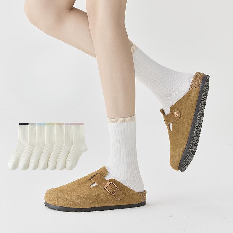 Female Autumn Style Color Luokou College Wind Tube Pile Pile Cotton Socks